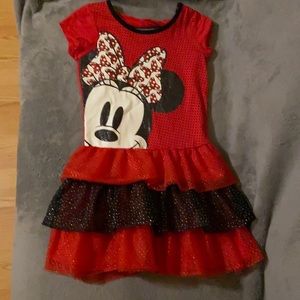 Disney Minnie Girl sizeM 7/8 tulle dress red/black